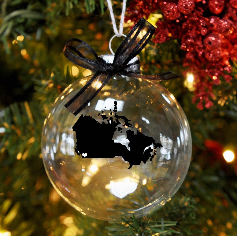 Canada Christmas Ornament Custom Travel Hometown Etsy
