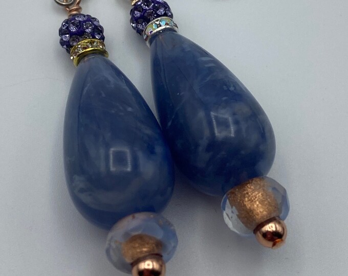 Lavender Vintage Acrylic Drop Earrings