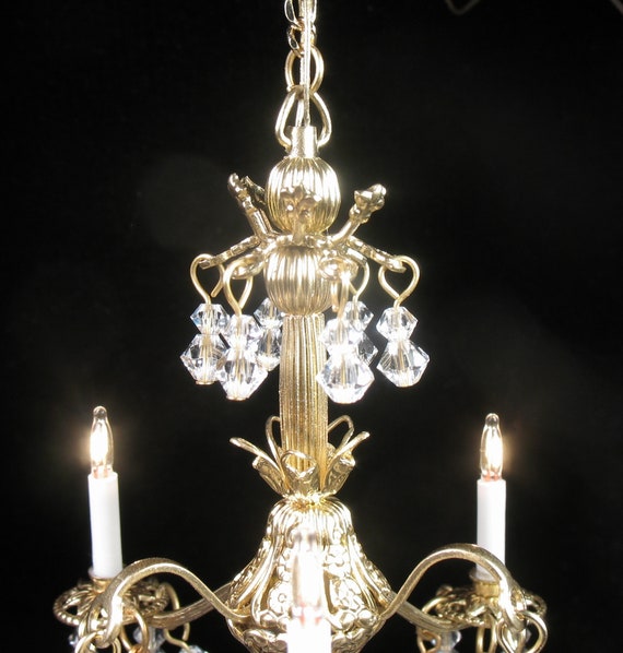 1 12 Scale Dollhouse Bella Chandelier Etsy Australia