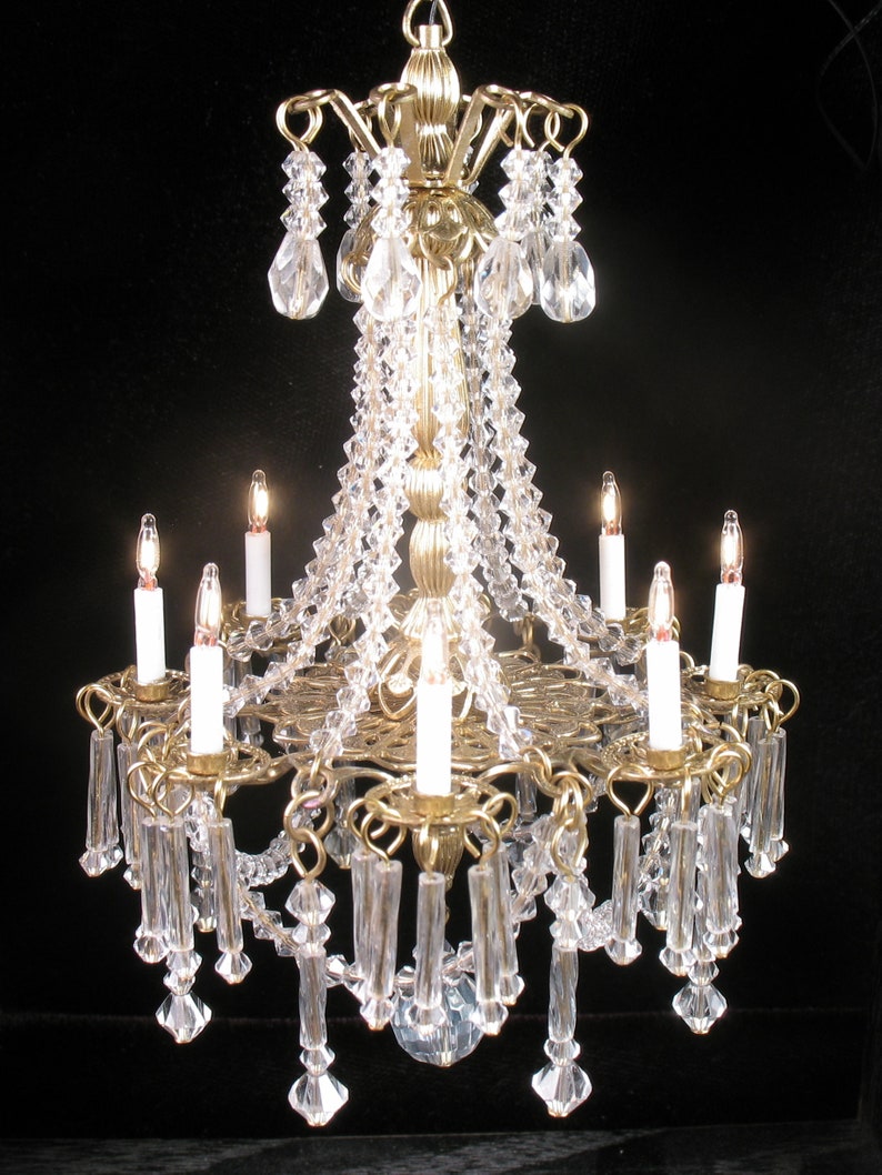 1/12 Scale Dollhouse Chandelier Versailles 12 V With Austrian Etsy