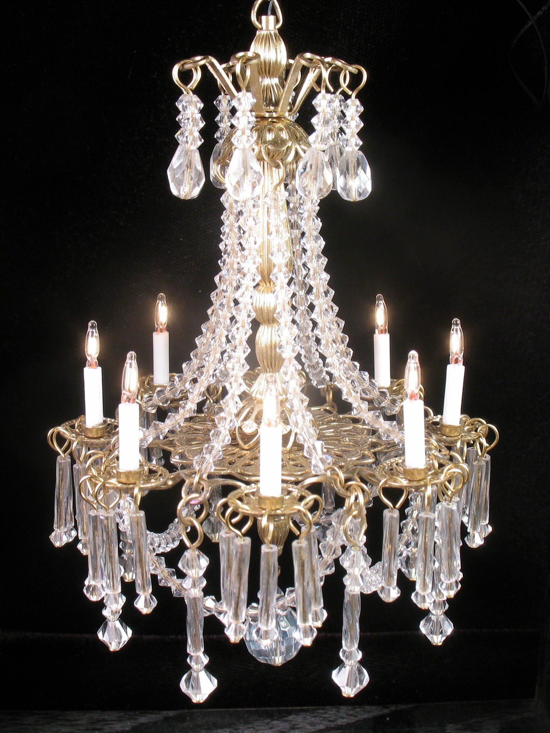 1/12 Scale Dollhouse Chandelier Versailles 12 V With Austrian Etsy