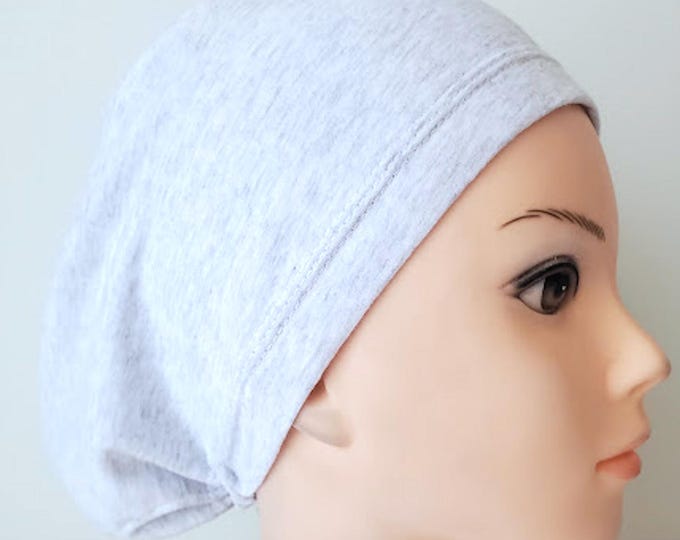 Stretchy Scrub Caps - Surgical Cap - Light Heather - FifthCraftyStreet