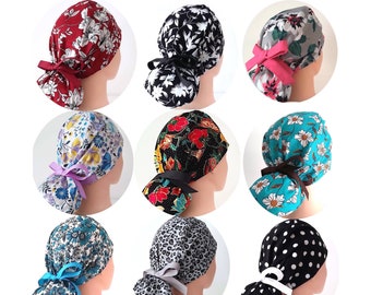 Doctors Hat Rbg Hat With Toggle Star Scrub Hat Scrub Cap Tie Back Scrub Cap Girl Power Scrub Cap HAT172