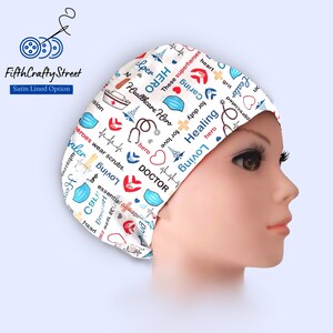 Euro Scrub Caps - Adjustable - Satin Lining option - Essential -