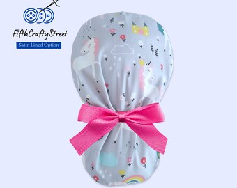 Bonnet chirurgical licorne avec option doublure en satin