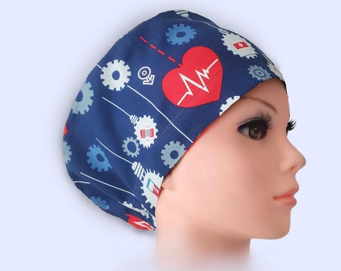 EKG Euro Scrub Cap Adjustable - Satin Lined option - Medical Gear