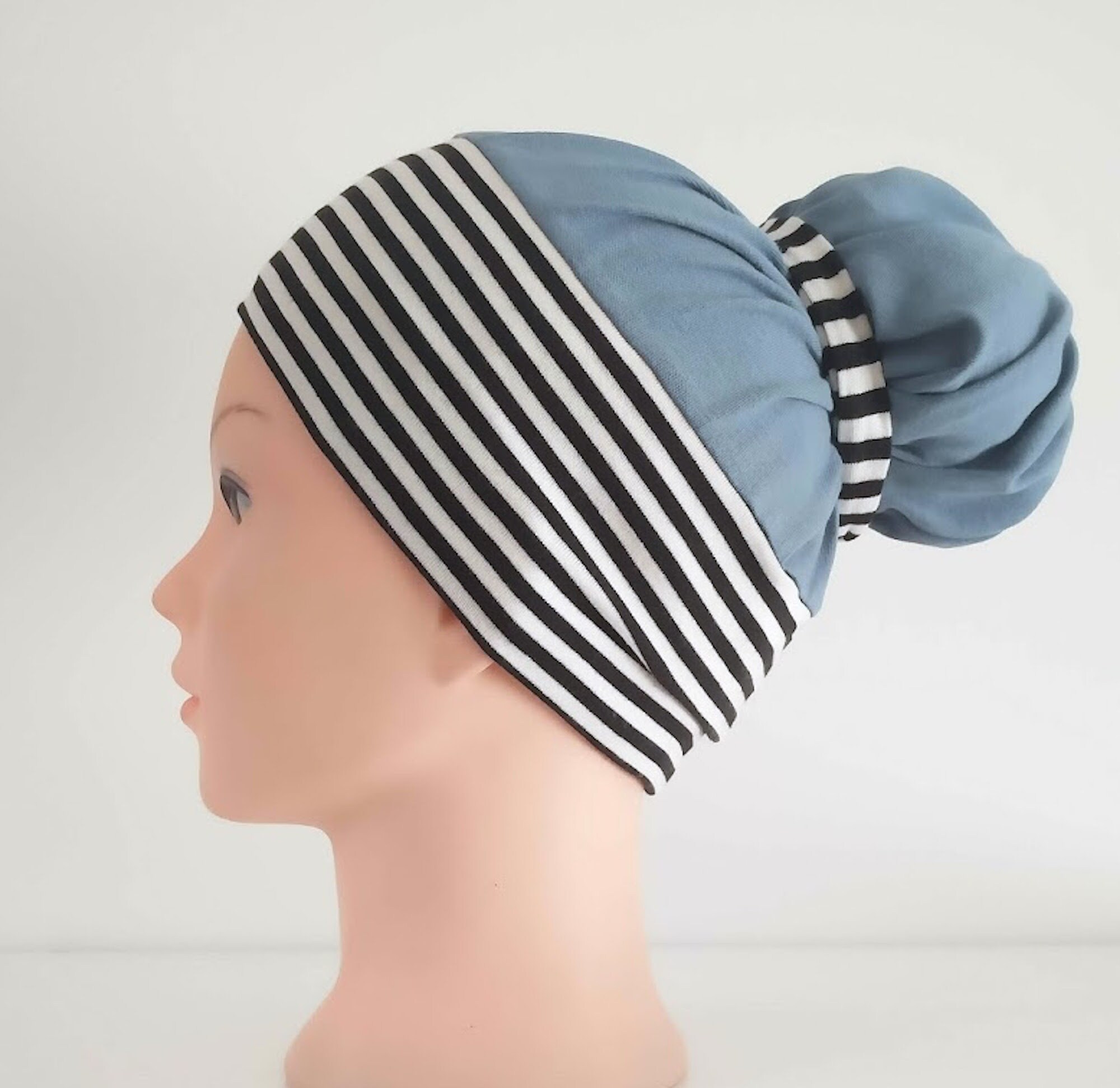 Surgical scrub ponytail stretchy scrub caps knit | Etsy