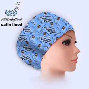 ABC’s of Anesthesia - Euro Scrub Cap Satin lined - Adjustable - FifthCraftyStreet