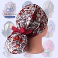 Ponytail scrub cap - Surgical Caps - Satin Lined Option - FifthCraftyStreet