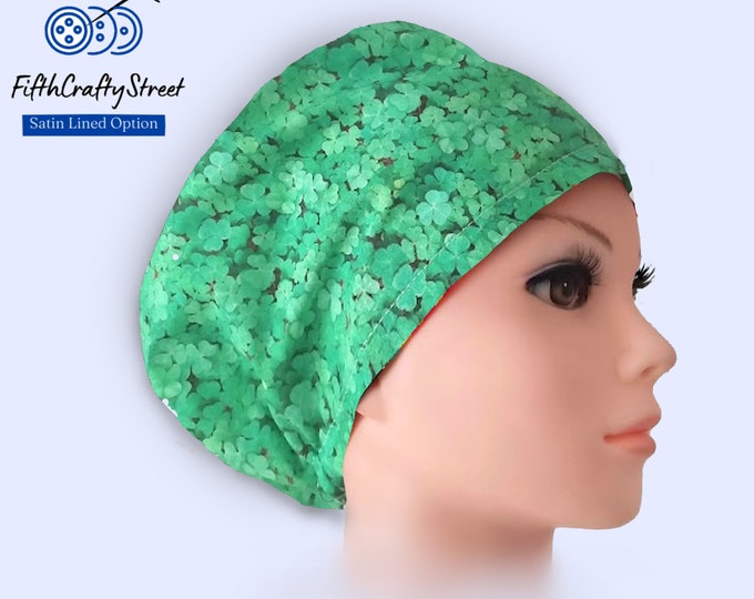 St Patrick's Day - Euro Scrub Caps - Adjustable - Satin Lining option - FifthCraftyStreet