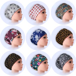 Scrub Caps Euro Style - adjustable by toggle - Satin Lining option