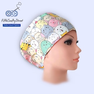Scrub Caps Euro Style for Women - Packed Animal -