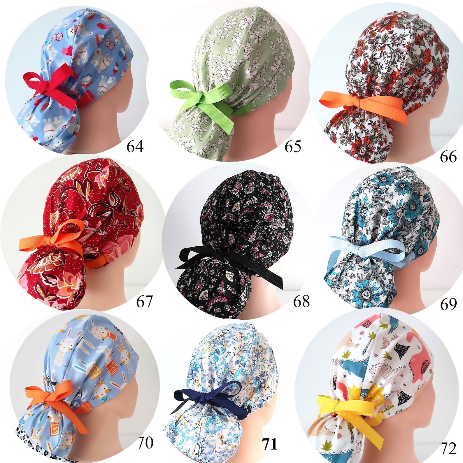 Scrub caps for women ponytail custom scrub caps quick ship Etsy