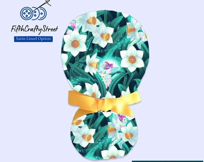 Glow in the Dark Scrub Cap - Scrub Caps Ponytail with Satin Lining option - FifthCraftyStreet