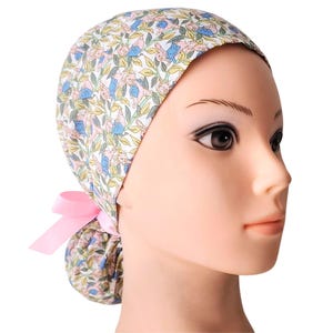 ponytail scrub cap satin lined