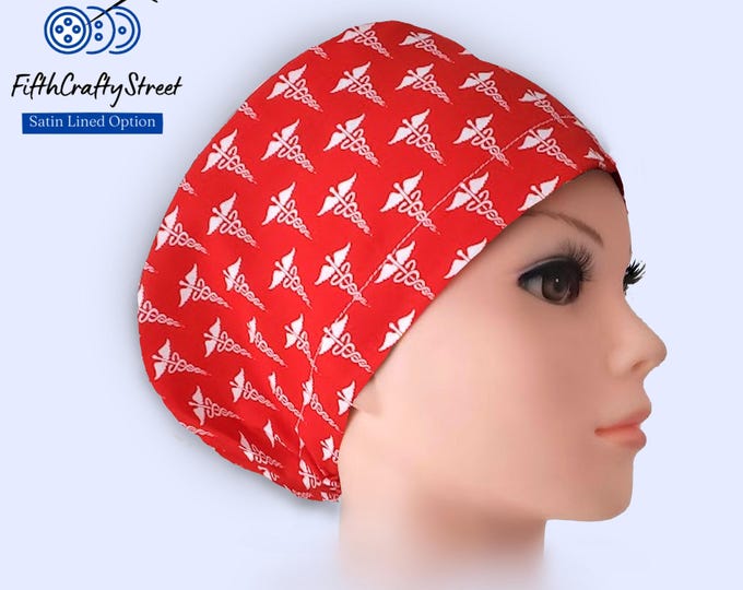 Surgical Cap - Adjustable by toggle - Satin Lining option - Medical Sigh -