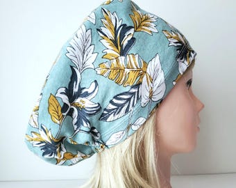 Gorros quirúrgicos elásticos - Gorro quirúrgico europeo floral - Algodón tipo camiseta