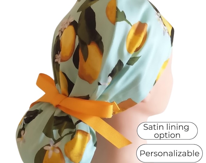 Guava Fruit Surgical Cap Satin Lined Option -