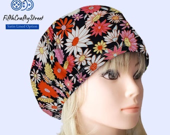 Stretchy Scrub Caps - Surgical Euro Scrub Cap - Daisy - FifthCraftyStreet