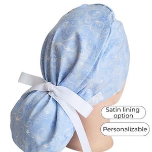 Surgical Scrub Caps -Christmas -Sparkle Winter - Satin Lined options -