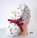 Ponytail Scrub Cap - Halloween Scrub Cap - Satin Lining option - custom order