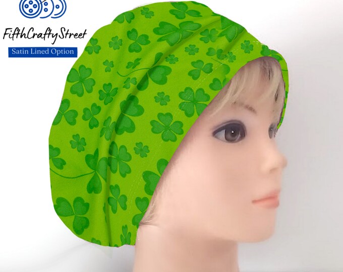 St Patrick's Day - Stretchy Scrub Caps - Surgical Euro Scrub Cap - FifthCraftyStreet