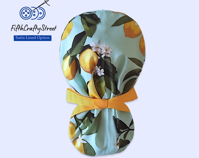 Guava Fruit Surgical Cap Satin Lined Option - FifthCraftyStreet
