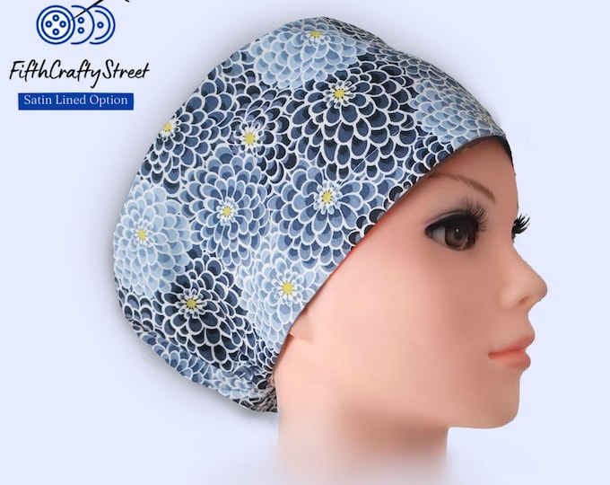 Euro Scrub Cap for Women - Ladybug- Adjustable - Satin Lined option - FifthCraftyStreet