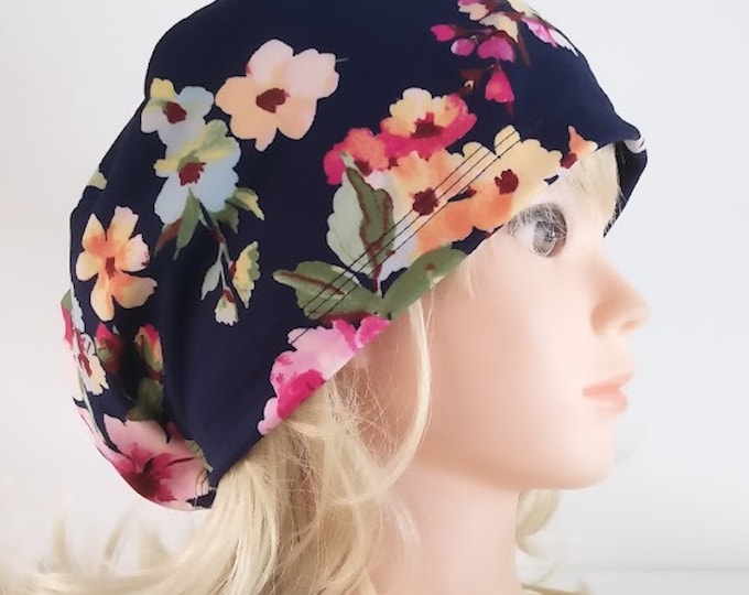 surgical euro hat, stretchy scrub cup, handmade quick ship USA - FifthCraftyStreet