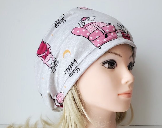 stretchy scrub cup, surgical euro hat, Sheep Walker Christmas - FifthCraftyStreet