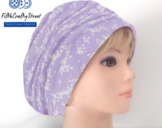 Stretchy Scrub Caps - Surgical Euro Scrub Cap - Lavender - FifthCraftyStreet
