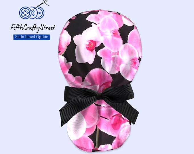 Orhidea Ponytail Scrub Cap for Women - Gynecological Surgical Cap with Satin Lining option - FifthCraftyStreet