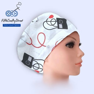 Euro Scrub Caps - Adjustable - Satin Lining option - Essential -