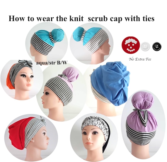 High Bun Scrub Cap Ponytail Scrub Caps 
