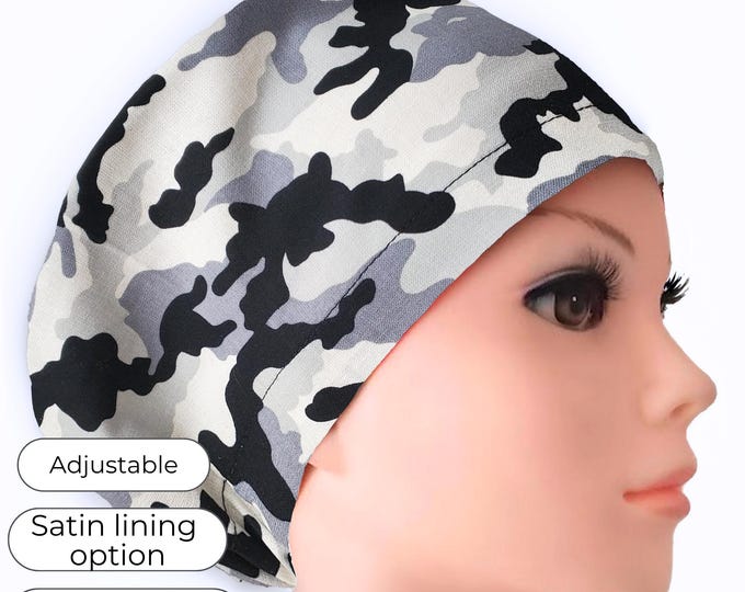 Euro Surgical Cap: Succulent, Cactus, Satin Lining Option, Personalizable