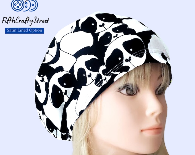 Panda - Stretchy Scrub Caps - Surgical Cap - FifthCraftyStreet