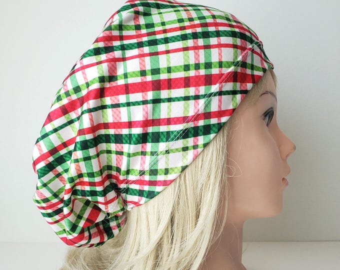 euro stretchy scrub cup - Christmas - Plaid - FifthCraftyStreet