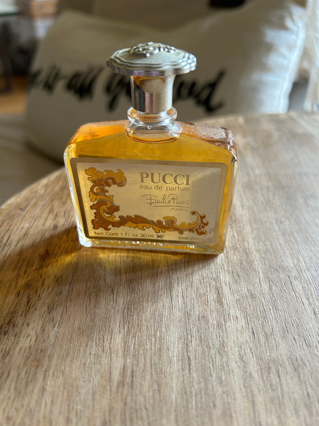 Emilio Pucci Perfume 1 Oz Glass Perfume Bottle Gold Lid - Etsy