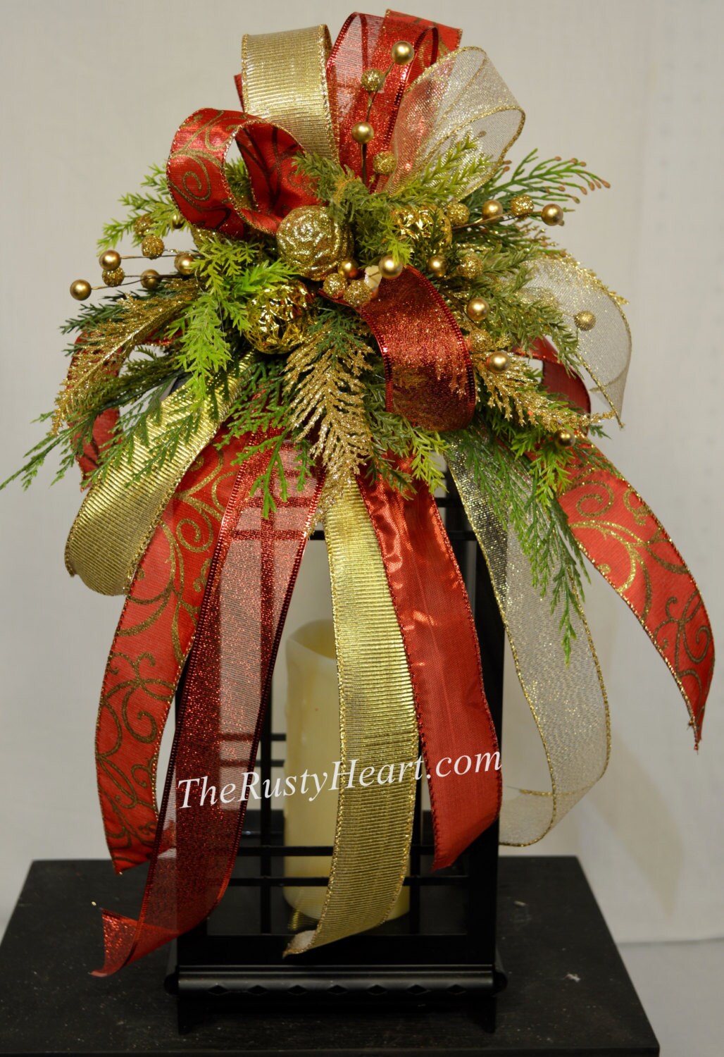 Christmas Lantern Swag Etsy