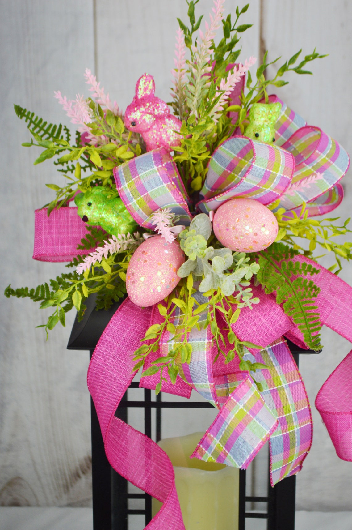 Easter Lantern Swag Easter Centerpiece Easter Wreath Easter Etsy