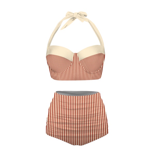 Women's Retro Print Classic Bikini