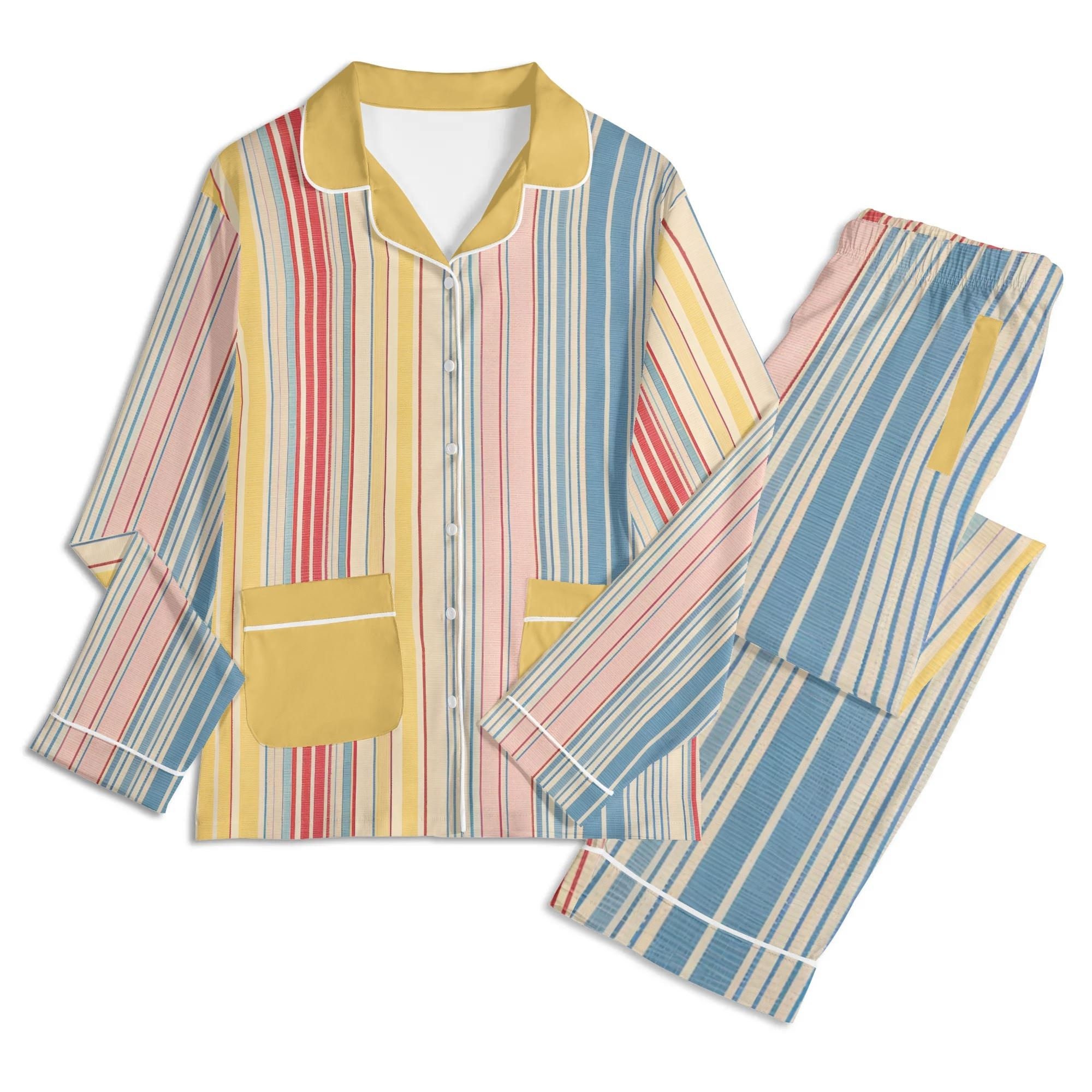 Candy Striped Pjs Etsy Canada