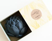 Charcoal & Tea Tree Lotus Soap - Natural, Handmade, Cold Processed, Vegan