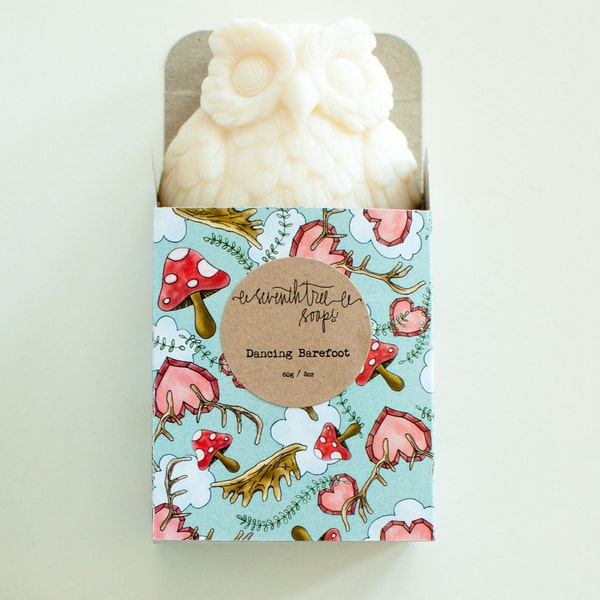 Patchouli & Rose Owl Soap - Natural, Handmade, Cold Processed, Vegan.