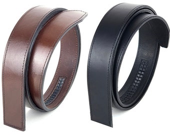 Cowhide Leather Ratchet Belt Strap – Fits Automatic Buckles, 3.5cm Width, More Colors Available