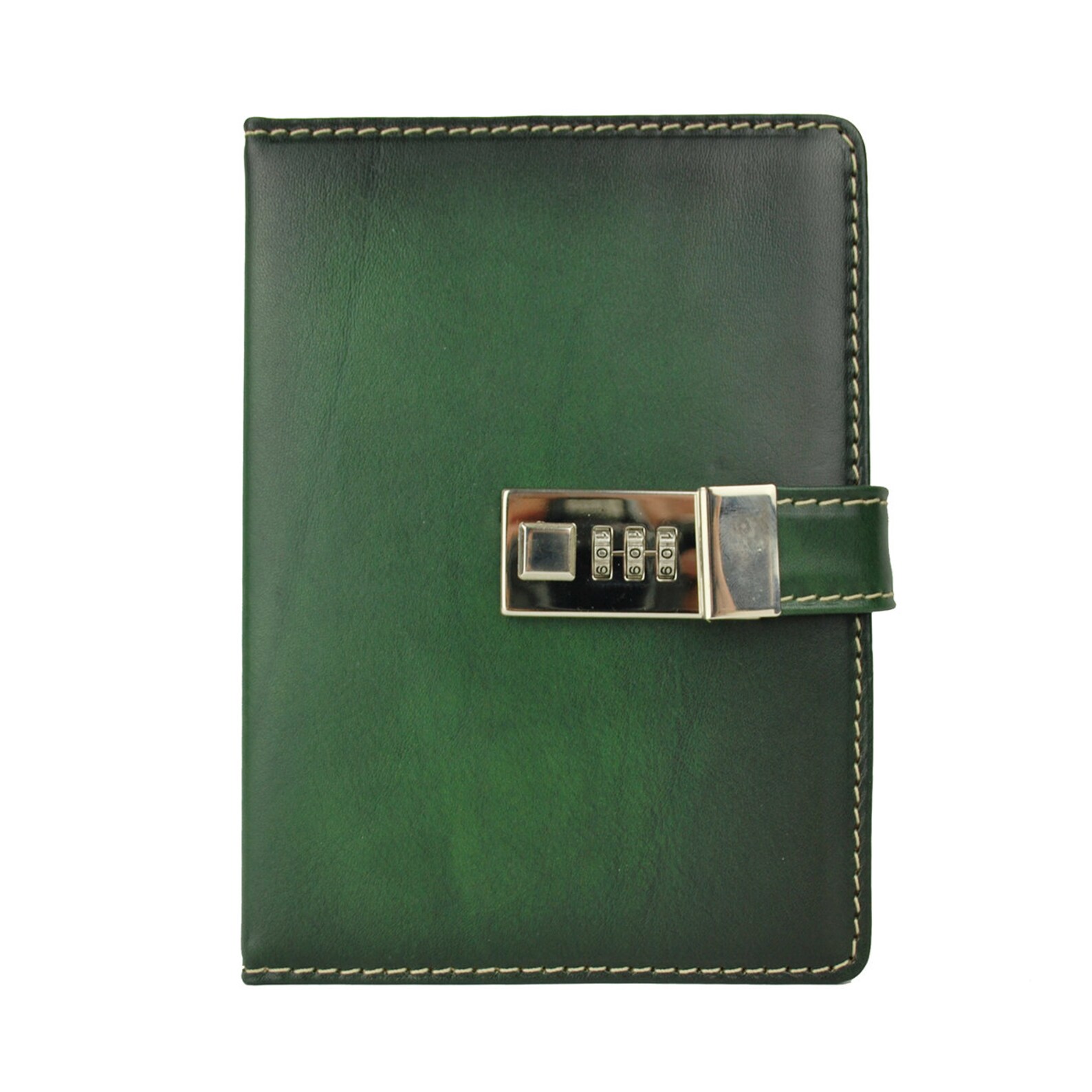 Big Leather Notebook With Password Lock In Green Color Etsy Big leather notebook with password lock in green color etsy