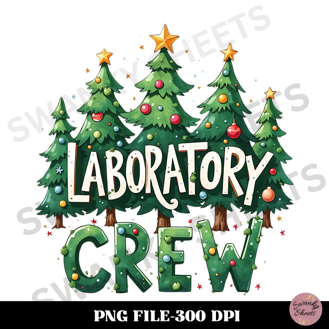 Watercolor Laboratory Crew PNG Design, Cute Christmas PNG, Christmas ...