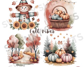 Fall Vibes Pastel PNG: Pumpkin Shirt Design (Digital Download)
