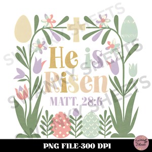 Er ist auferstanden PNG, Matthäus 28: 6, auferstandenen PNG, Christliche Ostern Png, Ostern Bibel Vers PNG, Ostern PNG, Christliche Ostern Shirt Design