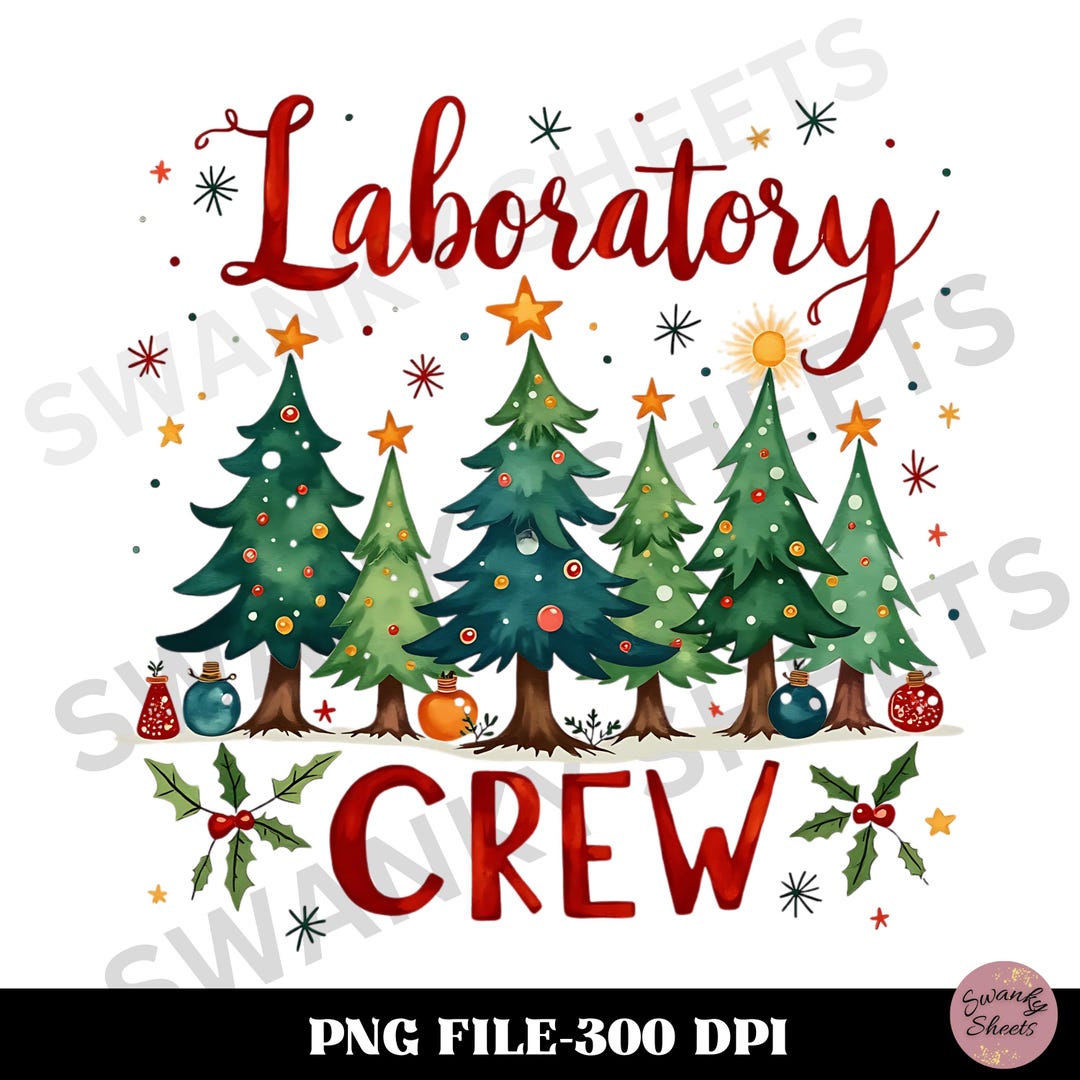 Laboratory Crew PNG, Cute Christmas PNG, Christmas Medical Sublimation ...
